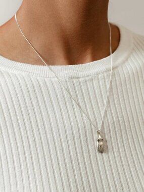 Rachel Saunders x Wolf Circus -The Woman Vase Silver Necklace